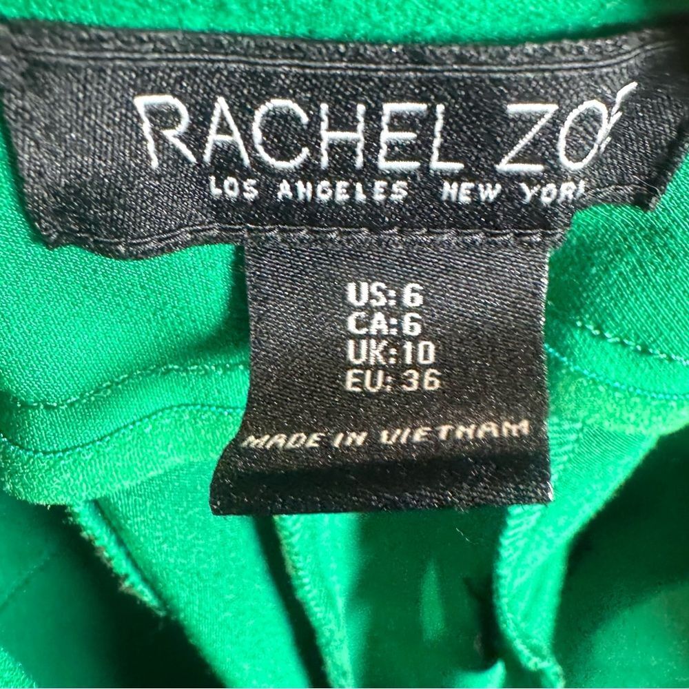 Rachel Zoe Kelly green straight leg trouser pant size 6 - Picture 3 of 5
